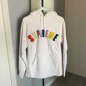 Supreme Chenille Arc Logo Hooded Sweatshirt